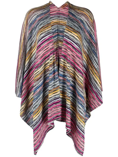 Missoni Sport Wool Blend Cape In Multicolour