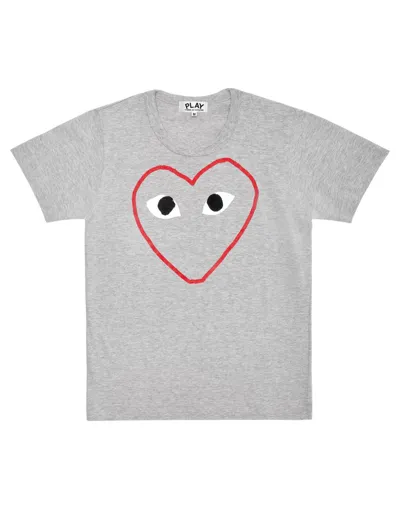 Comme Des Garçons Play T.shirt In Gray