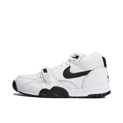 Nike White & Black Air Trainer 1 Sneakers In White/black/white