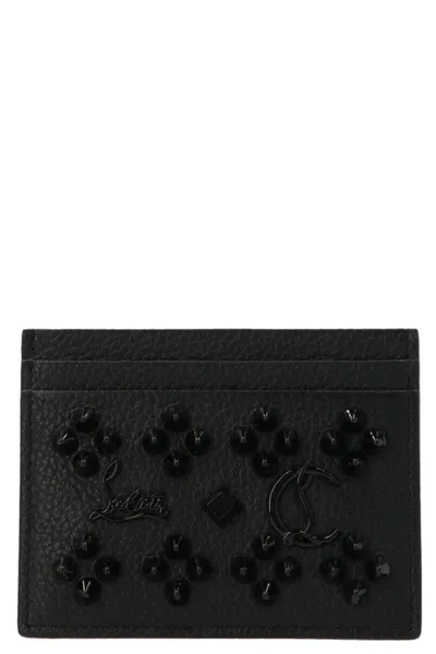 Christian Louboutin W Kios Leather Card Holder In Black