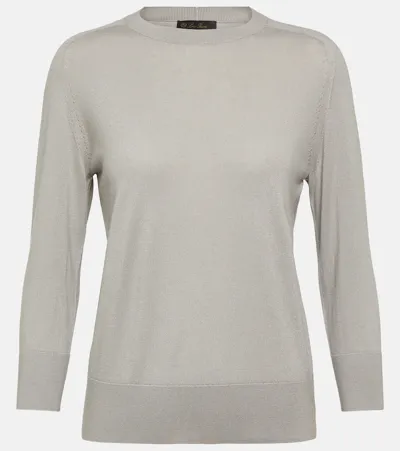 Loro Piana Piuma Cashmere Sweater In Neutrals