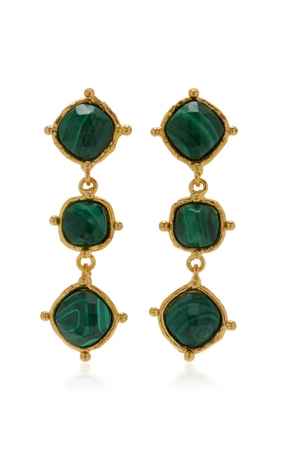 Sylvia Toledano Women's 22k-gold-plated & Malachite Drop Earrings