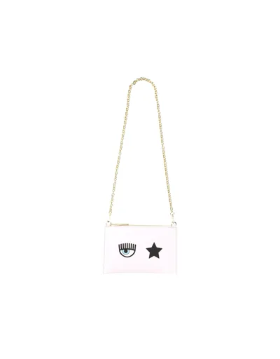 Chiara Ferragni Eye Star Clutch In Pink