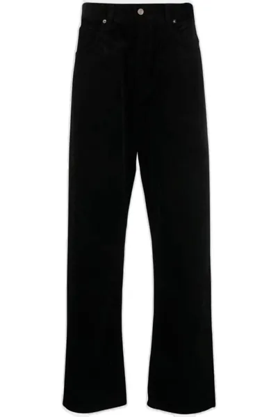 Société Anonyme Baggys Corduroy Straight-leg Trousers In Black