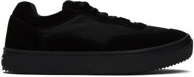 Comme Des Garçons Homme Deux Black Suede & Mesh Sneakers In 1 Black X Black