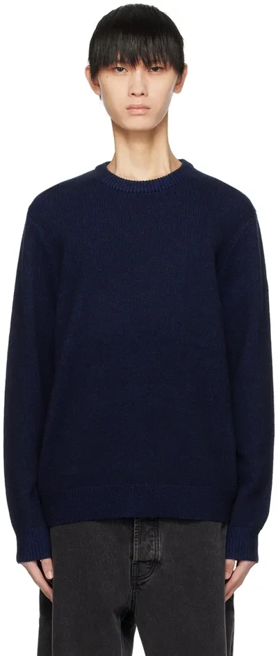 Theory Navy Hilles Sweater In Blue