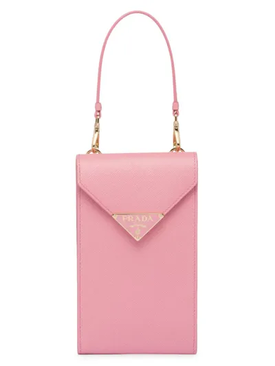 Prada Saffiano-leather-mini-bag In Pink