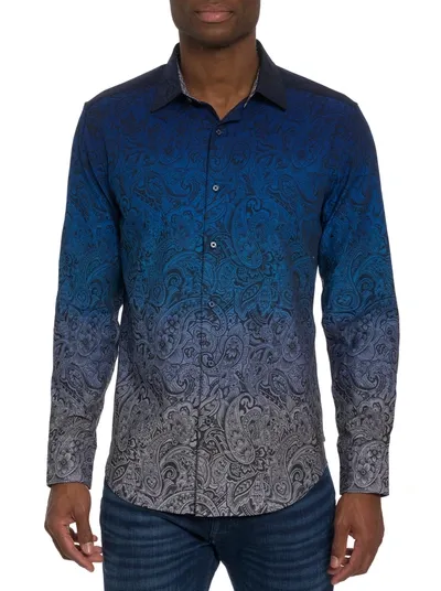 Robert Graham Dusk Long Sleeve Button Down Shirt In Blue