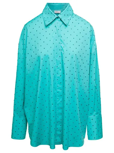 Giuseppe Di Morabito Buttoned Oversize Shirt In Blue