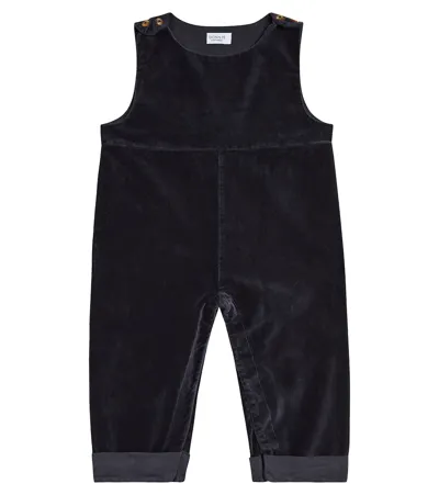 Donsje Baby Obele Velvet Jumpsuit In Blue