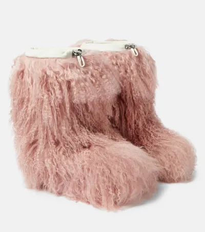 Bogner Les Arcs 3b Shearling Boots In Pink