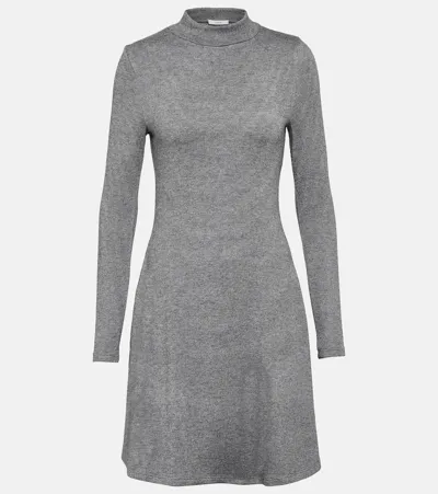 Vince Mockneck Minidress In Grey