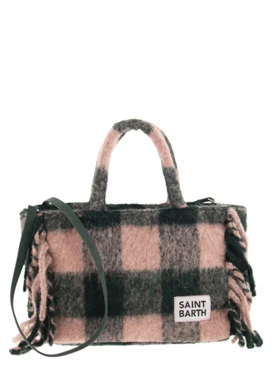 Mc2 Saint Barth Logo Patch Checked Tote Bag In Multi