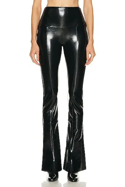 Norma Kamali Faux Leather Spat Legging In Black