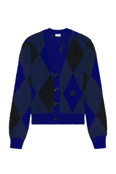 Burberry Pattern Cardigan In Knight Ip Pattern