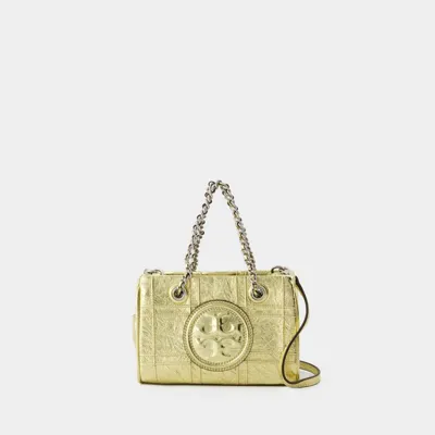 Tory Burch Fleming Soft Chain Mini Shopper Bag -  - Leather - Gold In Cream