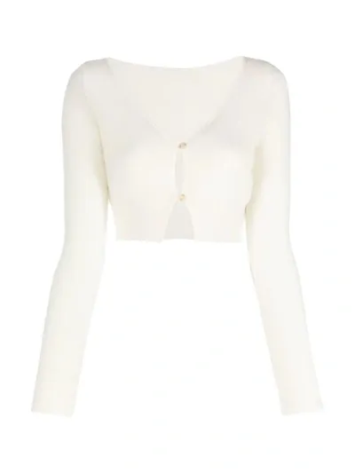 Jacquemus V-neck Cardigan Alzou In Off White