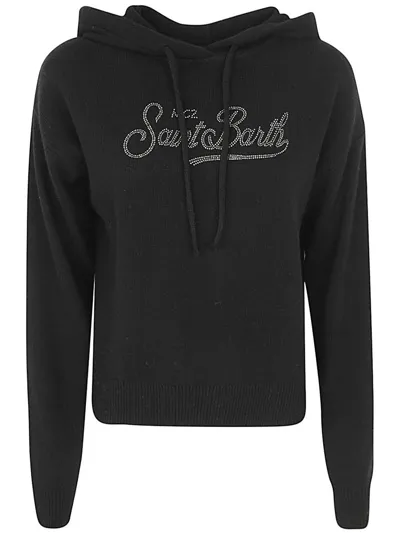 Mc2 Saint Barth Logo Embellished Long In Black