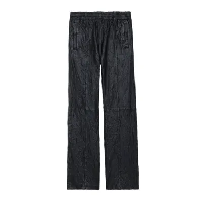 Zadig & Voltaire Pacha Crinkled Leather Trousers