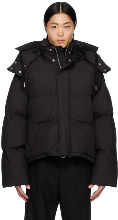 Ami Alexandre Mattiussi Ami De Caur Down Jacket In Black