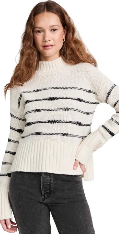 Veronica Beard Jean Viori Sweater In White/black