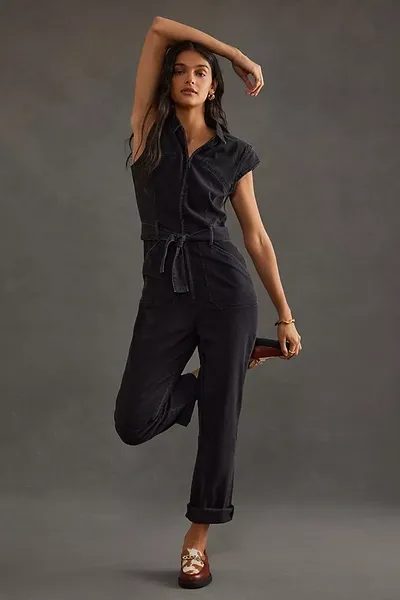 Paige Jett Jumpsuit In Black Dove