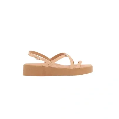 Ancient Greek Sandals Silia Cross-strap Sandals In Beige