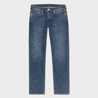 Ps By Paul Smith Mens Tapered Fit Jean In Mid Wash