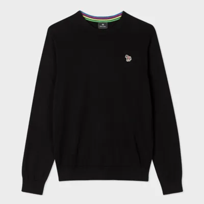 Paul Smith Mens Sweater Crew Neck Zeb Bad In Black