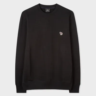 Paul Smith Ps  Mens Reg Fit Sweatshirt Zebra In Black