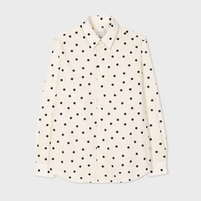 Paul Smith Cream Cotton Polka Dot Shirt