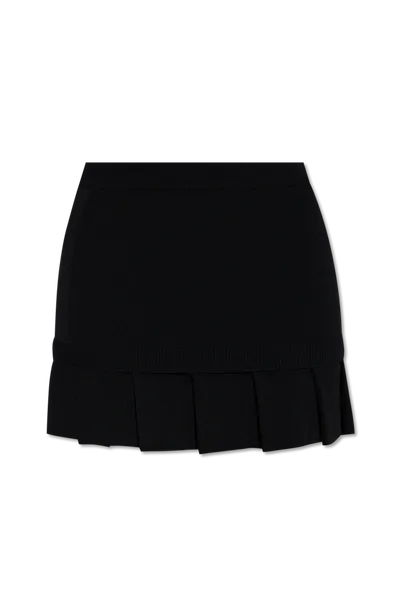 Off-white Logo Band Mini Skirt In Black