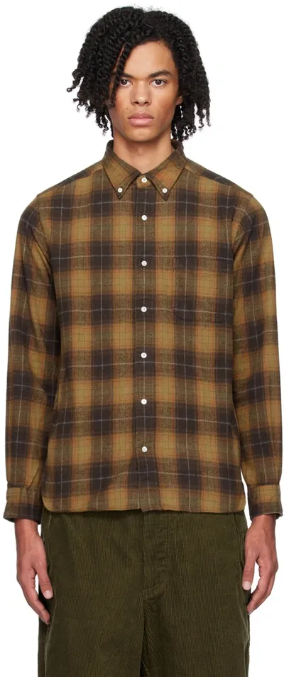 Beams Orange Tartan Shirt