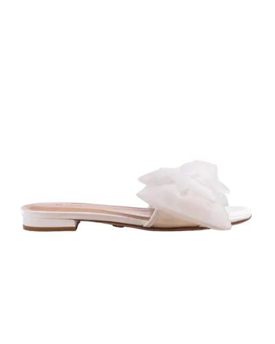 Atana Bow Slide White Patent