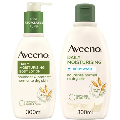 Aveeno Daily Moisturising Wash And Lotion Duo