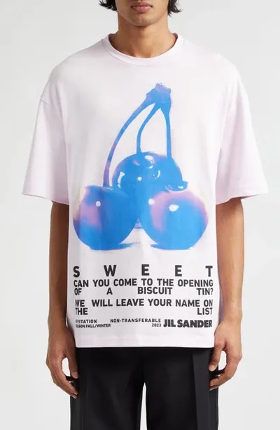 Jil Sander Slogan-print Cotton T-shirt In White