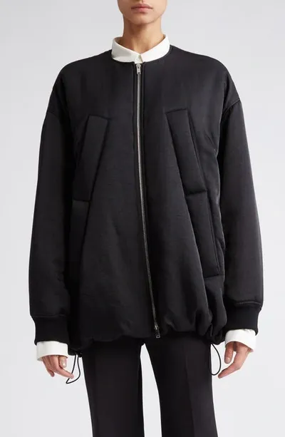 Proenza Schouler Ray Oversized Bomber Jacket In Black