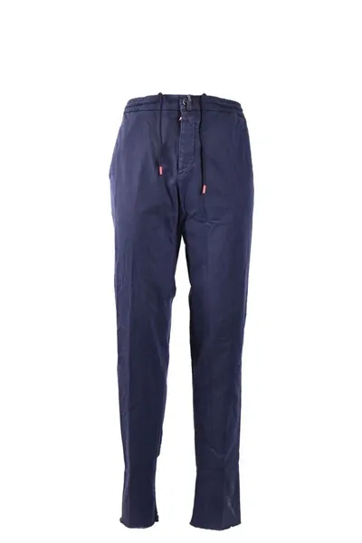 Kiton Trousers In Blue