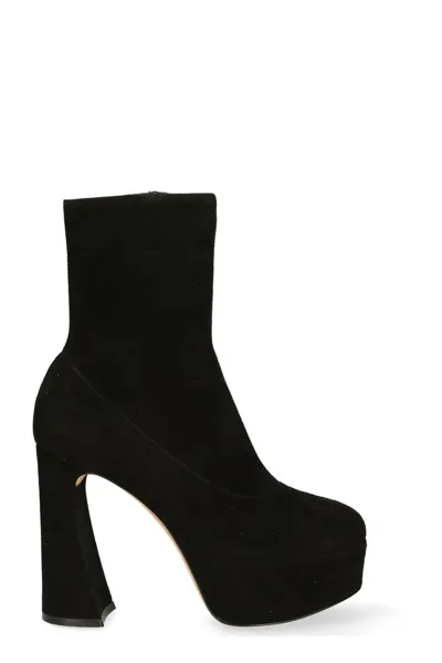 Gianvito Rossi Platform 70 Suede Boots In Black