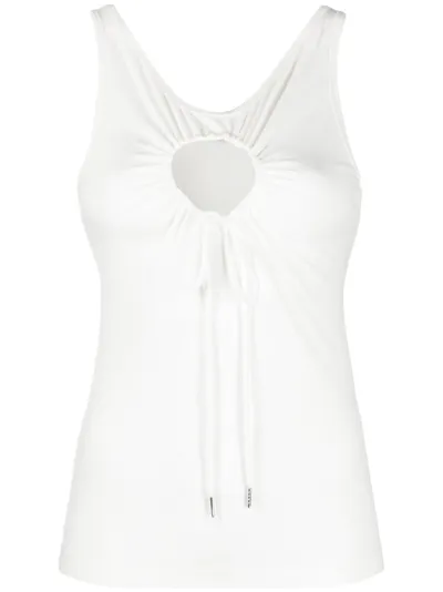 Natasha Zinko Heart Scoop-neck Tank Top In White