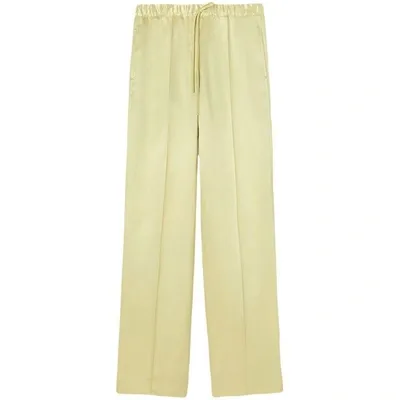 Jil Sander Glossy-finish Trousers In Green