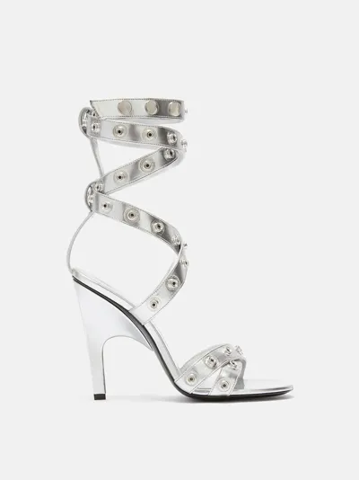 Attico ''cosmo'' Silver Double Ankle Strap Sandal