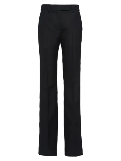 Prada Wool Pants In Black