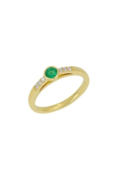 Bony Levy El Mar Emerald & Diamond Ring In 18k Yellow Gold Emerald