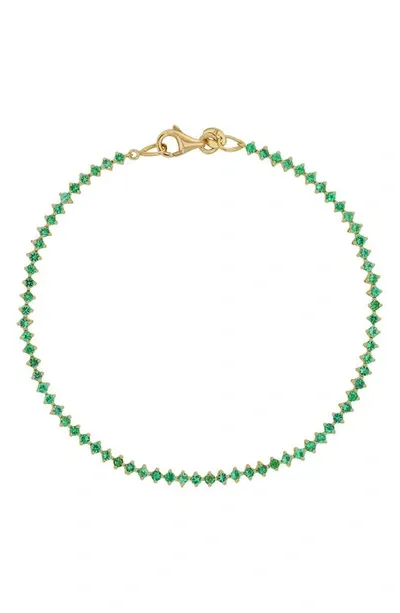 Bony Levy El Mar Precious Stone Tennis Bracelet In 18k Yellow Gold Emerald