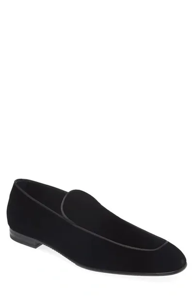 Zegna Men's Lido Slip-on Loafers In Black