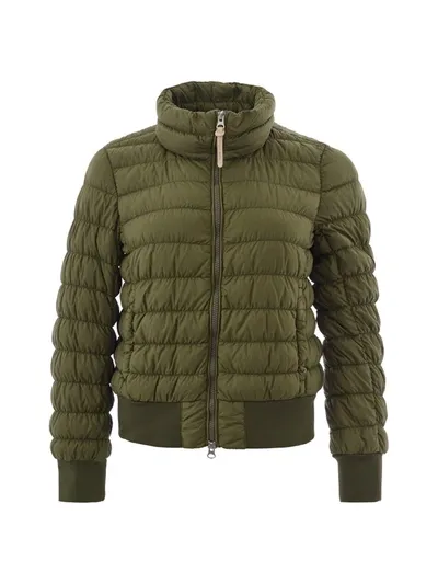 Woolrich Green Quilted Bomber Jacket