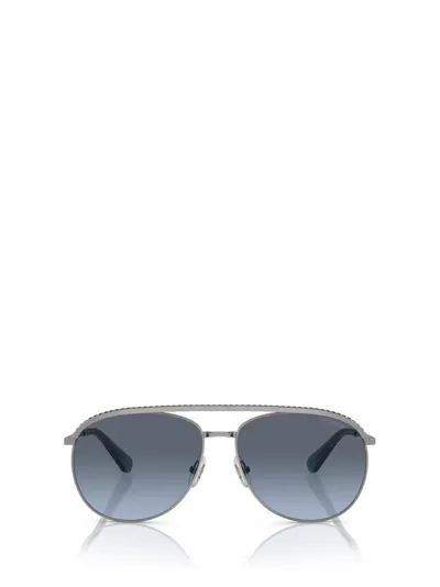 Swarovski Aviator Sunglasses In Silver