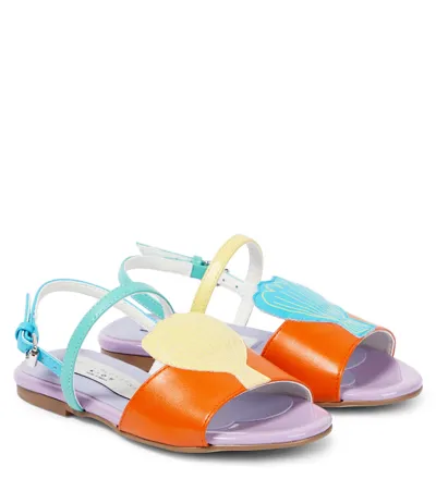 Stella Mccartney Kids' Multicolor Sandals For Girl With Seashell