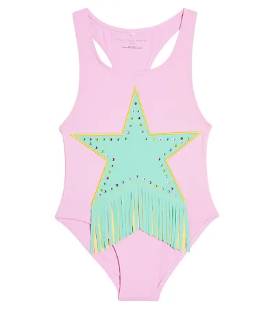 Stella Mccartney Kids' Printed Swimsuit In Pink